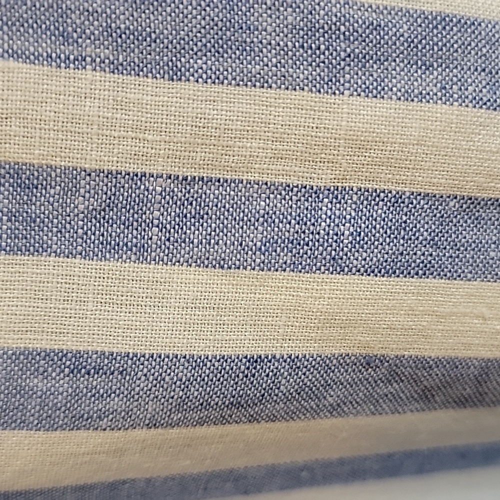 Nicole Miller-Linen blue & white striped v neck dress. XS. NWT - Picture 13 of 13